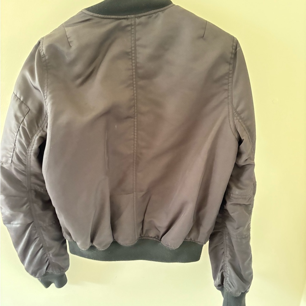 T Classic Stylish Black Topshop Bomber Jacket | Size 6 - Picture 4 of 10
